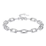 Ezüst karkötő vastag szemekből