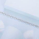 Ezüst karkötő vastag szemekből