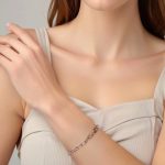 Ezüst karkötő vastag szemekből