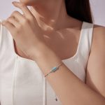 Ezüst karkötő türkizzel