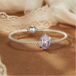 Ezüst charm, gyöngy masnival