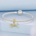 Ezüst charm (925), leopárd