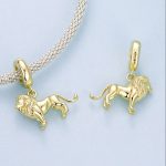 Ezüst charm (925), oroszlán