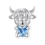 Ezüst charm (925), boci szívvel