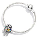 Ezüst charm, álomfogó