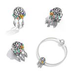 Ezüst charm, álomfogó