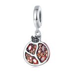 Ezüst charm, gránátalma