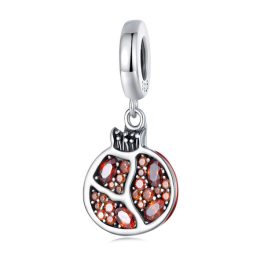 Ezüst charm, gránátalma