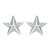Ezüst fülbevaló, csillag