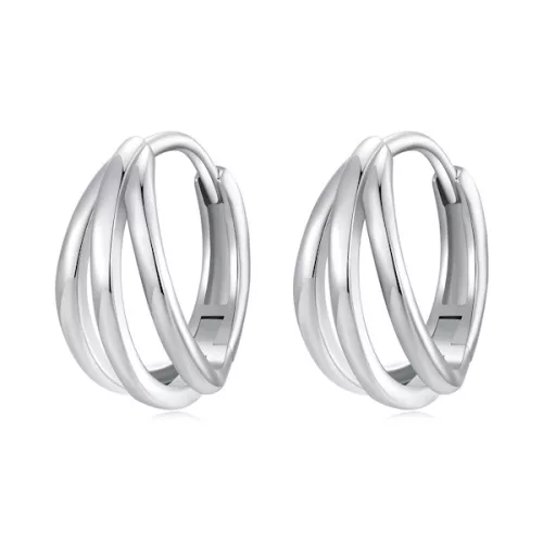 Ezüst karika-fülbevaló