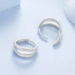 Ezüst karika-fülbevaló