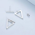 Ezüst fülbevaló, háromszög