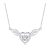 Ezüst női nyaklánc szárnyas szívvel