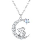 Ezüst női nyaklánc nyuszival