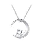 Ezüst női nyaklánc holdmedállal