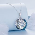 Ezüst női nyaklánc életfamedállal