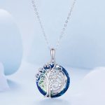 Ezüst női nyaklánc életfamedállal