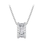 Ezüst női nyaklánc gyűrűmedállal