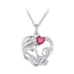 Ezüst nyaklánc, anyai szeretet 