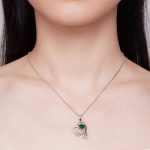 Ezüst női nyaklánc kígyómedállal