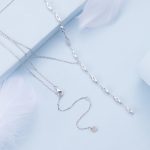 Ezüst női nyaklánc, hosszú