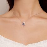 Ezüst női nyaklánc teknősmedállal