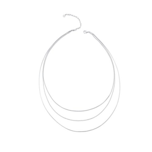 Ezüst női nyaklánc, háromsoros