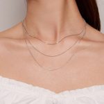 Ezüst női nyaklánc, háromsoros