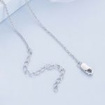 Ezüst női nyaklánc pávatollmedállal