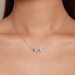 Ezüst női nyaklánc szitakötőmedállal