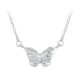 Ezüst nyaklánc pillangómedállal