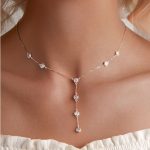 Ezüst női nyaklánc hosszú medállal