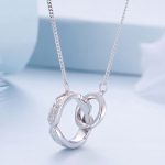 Ezüst női nyaklánc, dupla medállal