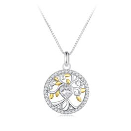 Ezüst női nyaklánc életfamedállal