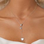 Ezüst női nyaklánc két szívvel