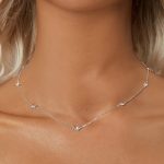 Ezüst nyaklánc pillangókkal