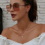 Ezüst női nyaklánc lakatmedállal