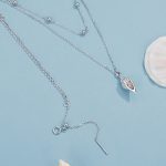 Ezüst női nyaklánc kagylómedállal