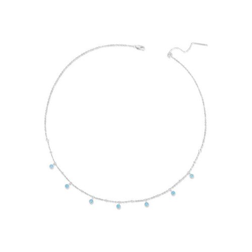 Ezüst nyaklánc türkizmedálokkal