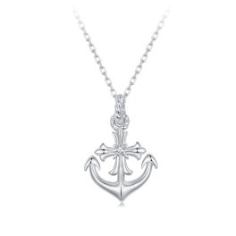 Ezüst női nyaklánc horgonymedállal