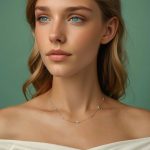 Ezüst női nyaklánc virágokkal