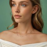 Ezüst női nyaklánc virágokkal