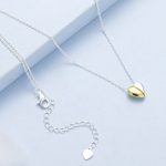 Ezüst női nyaklánc szívmedállal