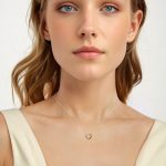 Ezüst női nyaklánc szívmedállal