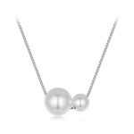 Ezüst nyaklánc fehér gyöngyökkel