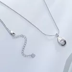 Ezüst nyaklánc szíves medállal