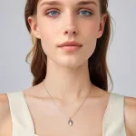 Ezüst nyaklánc szíves medállal