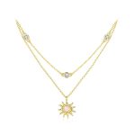 Ezüst nyaklánc napmedállal