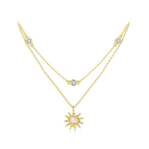 Ezüst nyaklánc napmedállal