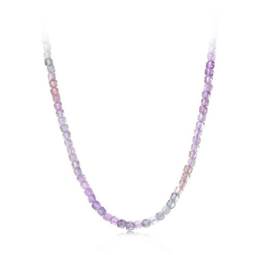 Ezüst nyaklánc fluoritkristállyal